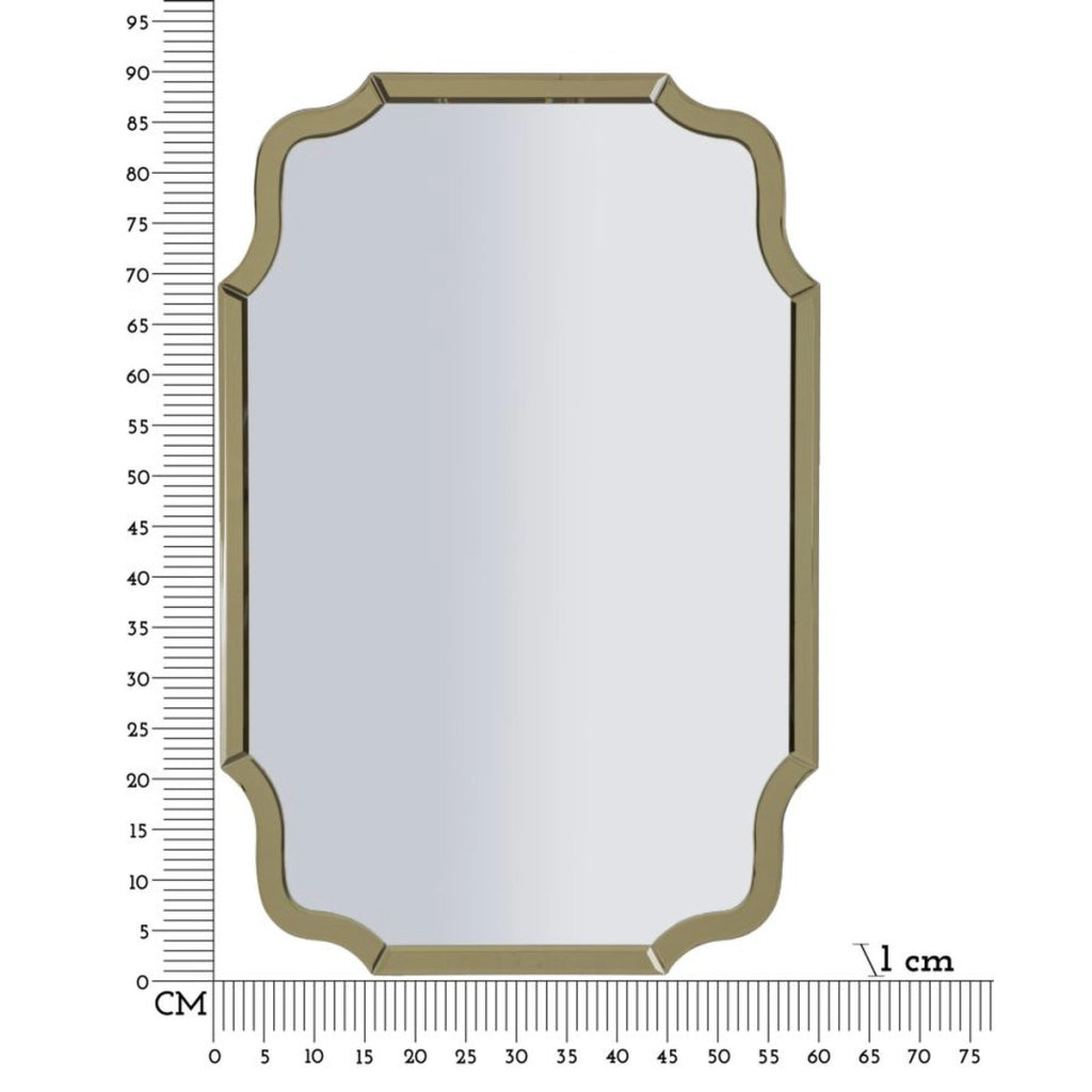 Specchio con Cornice Classico 11, Oro, MDF, 90x60x1 cm