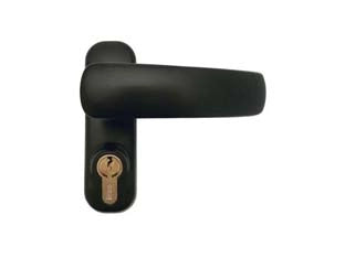 MANIGLIA ESTERNA CON CILINDRO ANTIPANICO 941 VERNICIATA NERO  (94021005)    ISEO