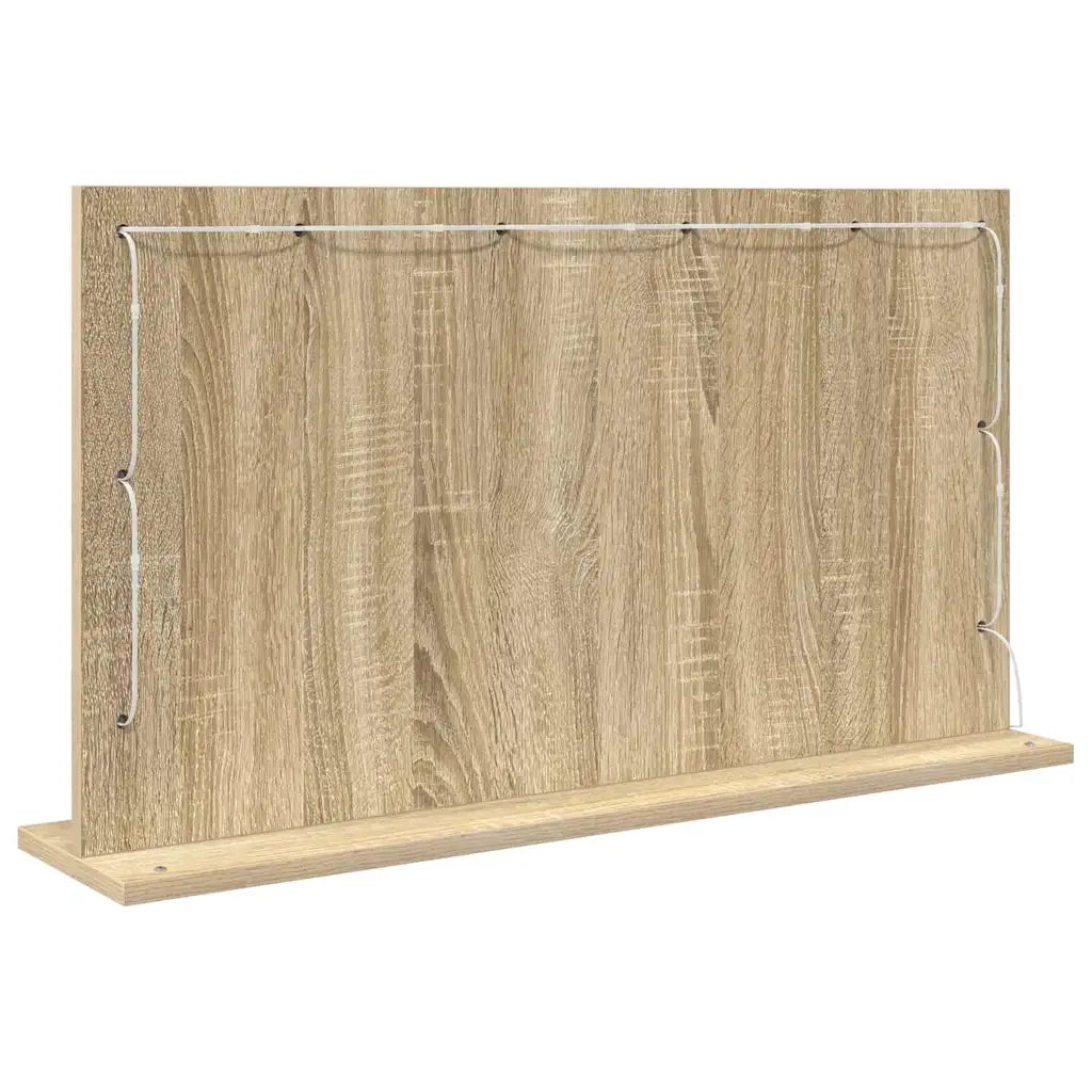 Specchio da Vanità Rettangolare Rovere Sonoma 80 x 45 x 18 cm 868319