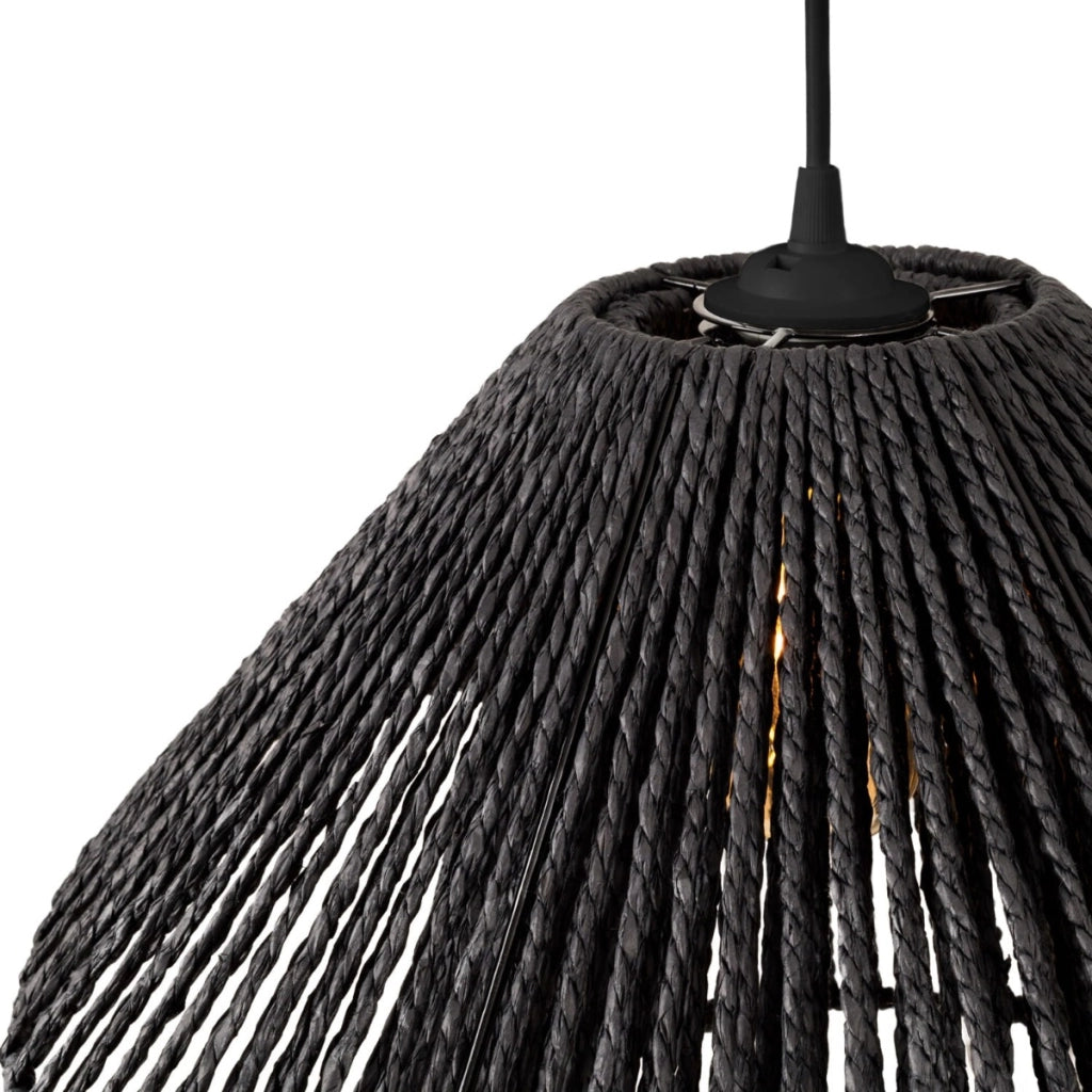 Lampada a sospensione Amalfi Maxlight nera carta E27 Ø45