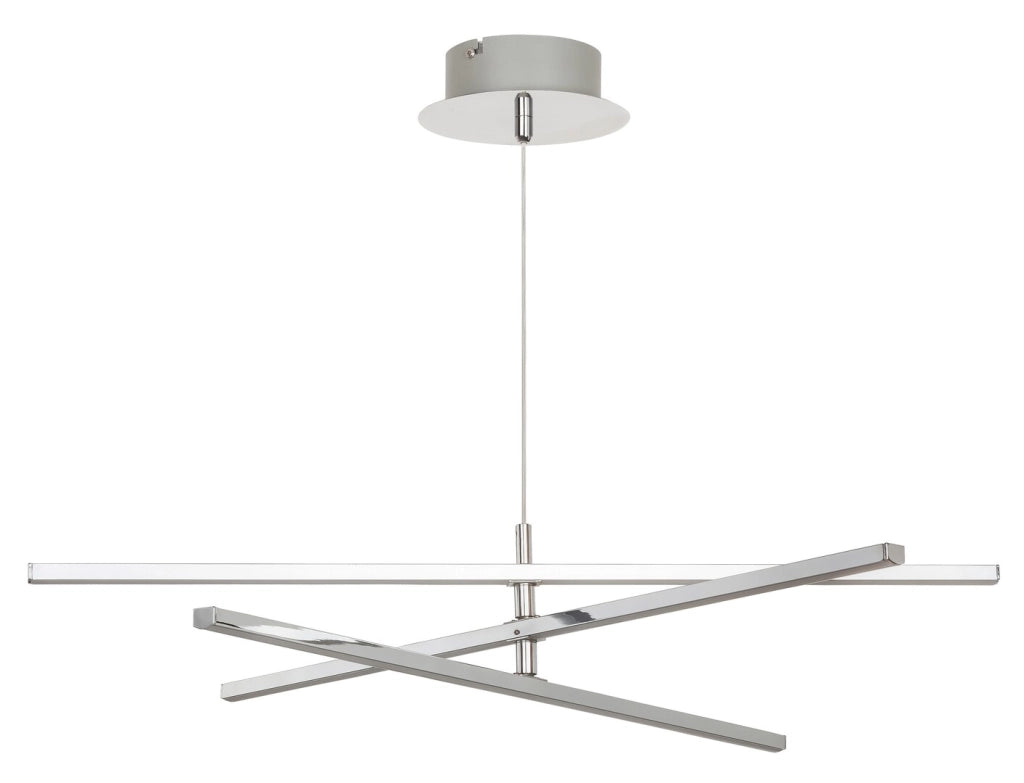 Lampada a sospensione LED Rabalux Meredith 18W cromo Ø60
