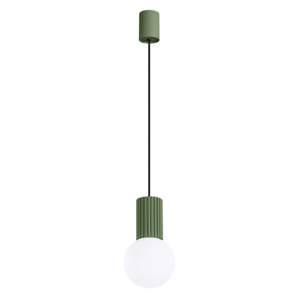 Lampada a sospensione HALO 1 verde oliva