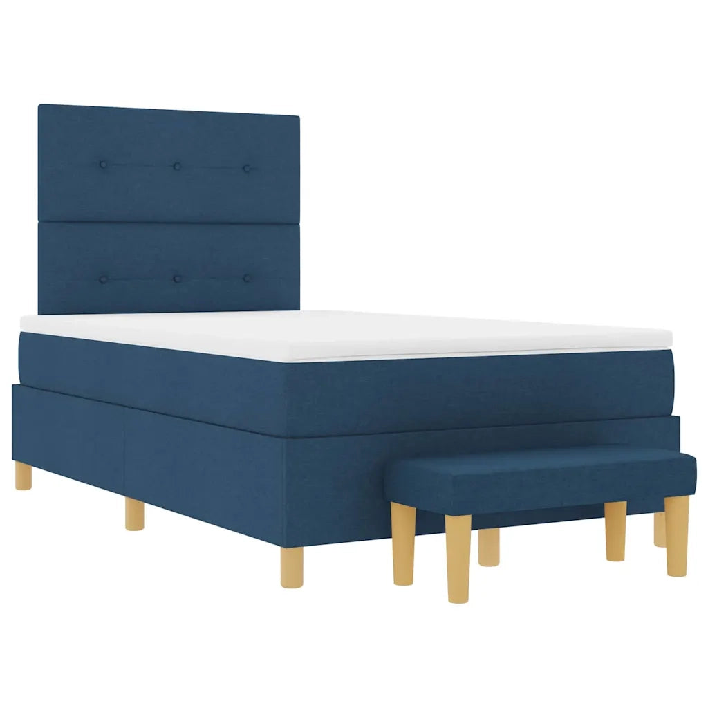 Letto a molle con testiera Blu 190 x 120 cm Tessuto 3344288