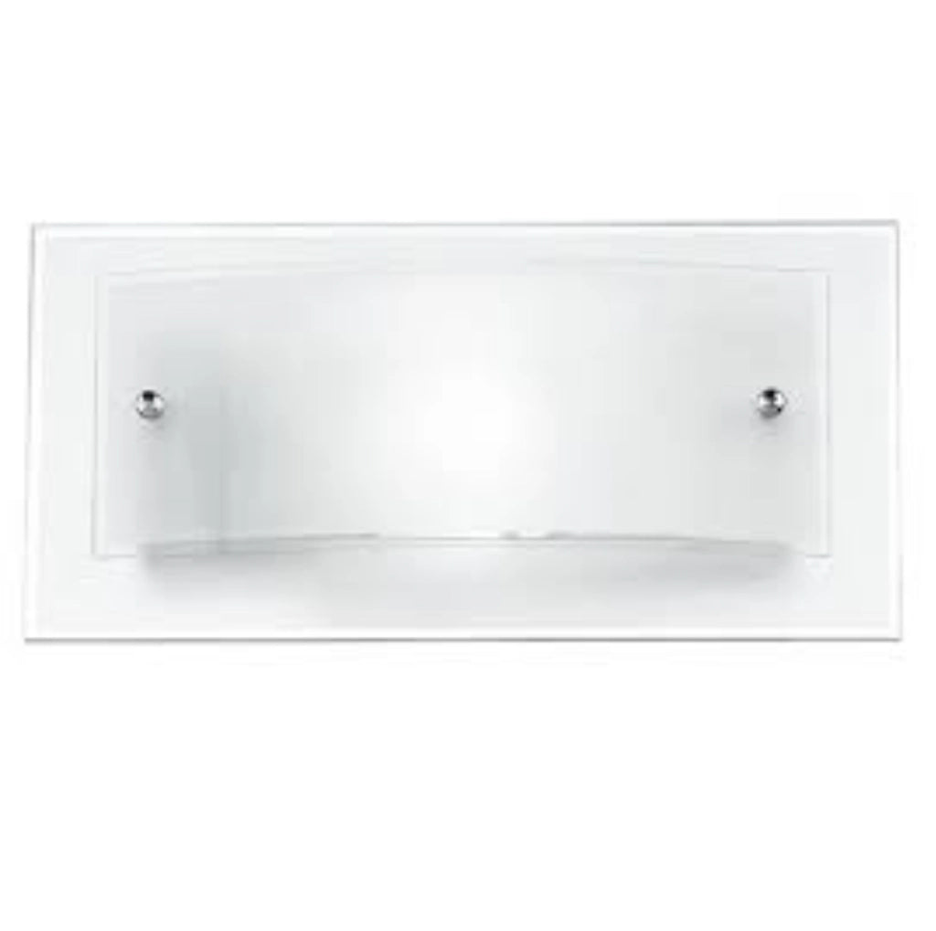 Applique dritta-curva sabbiata 1xE27 60W