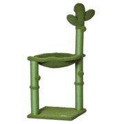Tiragraffi per Gatti a Forma di Cactus con Amaca ¨C Minimal ¨C Verde 40x40x96cm