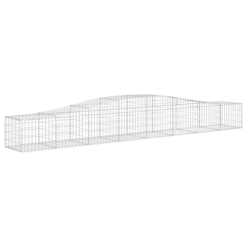 Cesti Gabbioni ad Arco 10 pz 400x50x40/60 cm Ferro Zincato 3145925