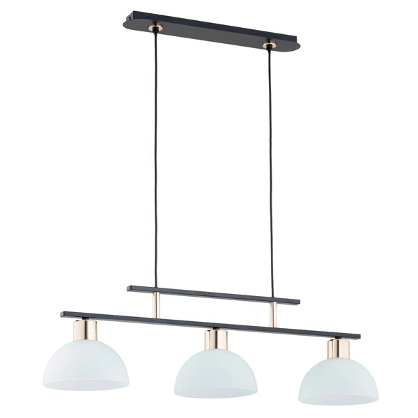 Lampada a sospensione Alfa Etiuda 3xE27 bianco nero