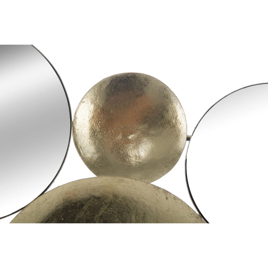 Pannello da muro Glam con specchi dorati 118x60 cm