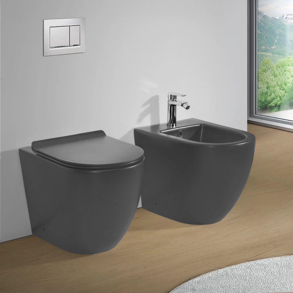 Wc filomuro tornado in ceramica grigio opaco Tokyo
