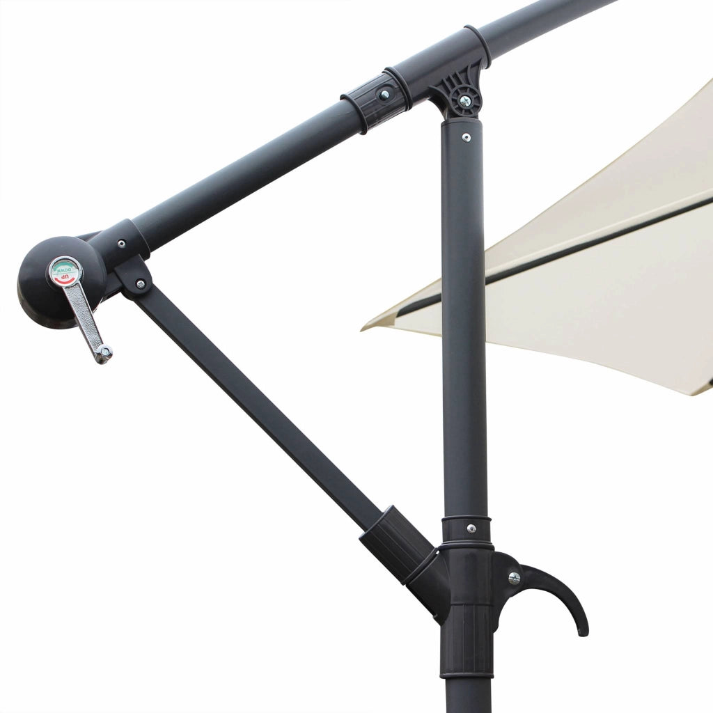 Ombrellone rotondo eccentrico, ø3,5m, ecrù