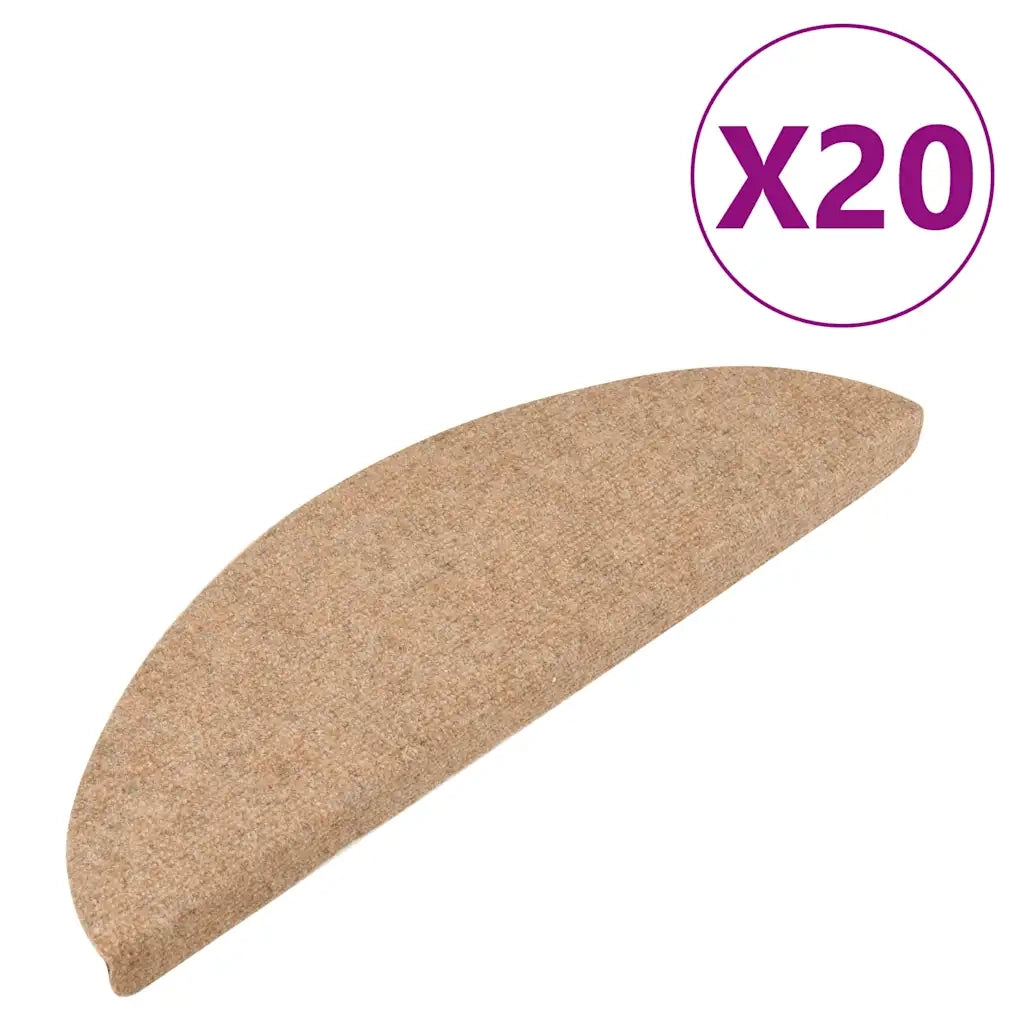 Tappetini Autoadesivi per Scale 20 pz Beige 56x17x3 cm 3365894