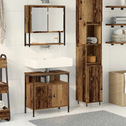 Set di mobili per il bagno 2 pcs Marrone Legno multistrato 3332535