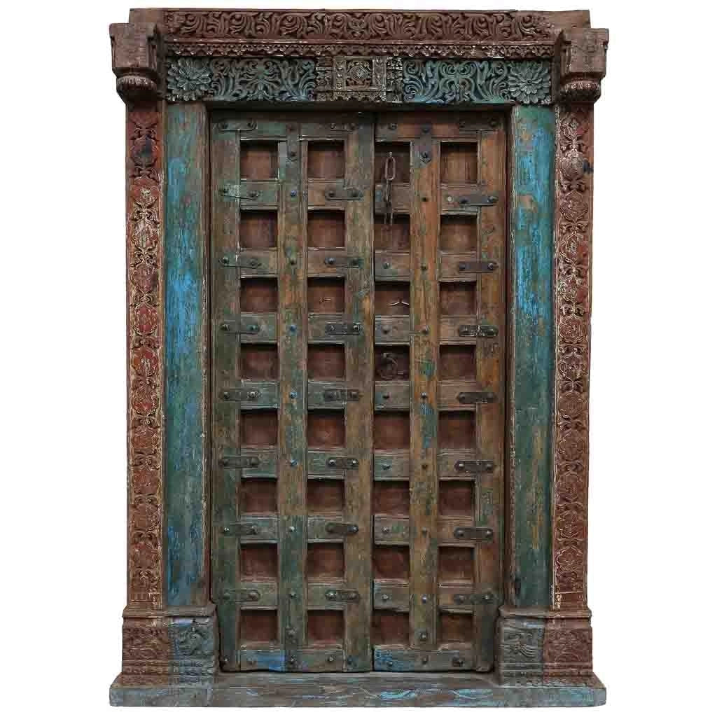 Porta in legno marrone 155x37x226h cm