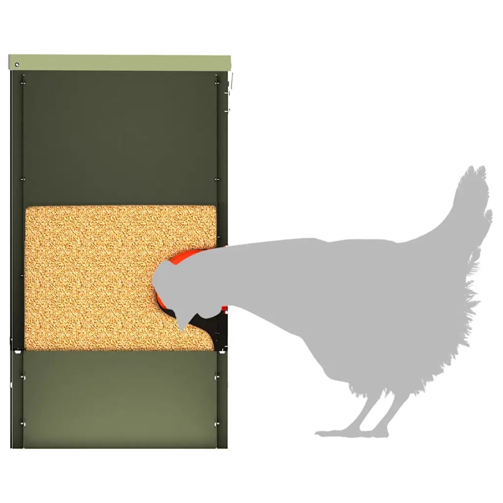 Feeder per pollo 2 pcs Verde oliva 40,5 x 25 x 38 cm 879985