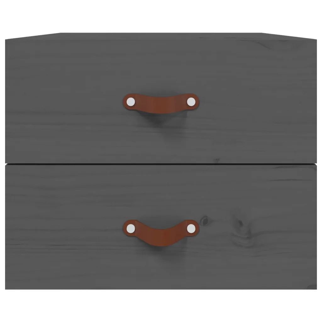 Comodini a Muro 2 pz Grigio 50x36x40 cm 820981