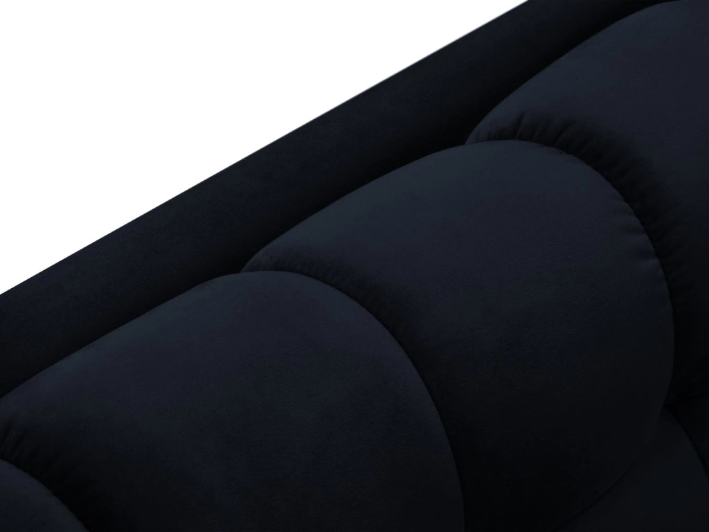 Cosmopolitan Design - Divano panoramico "Bali" 7 posti in velluto blu scuro 