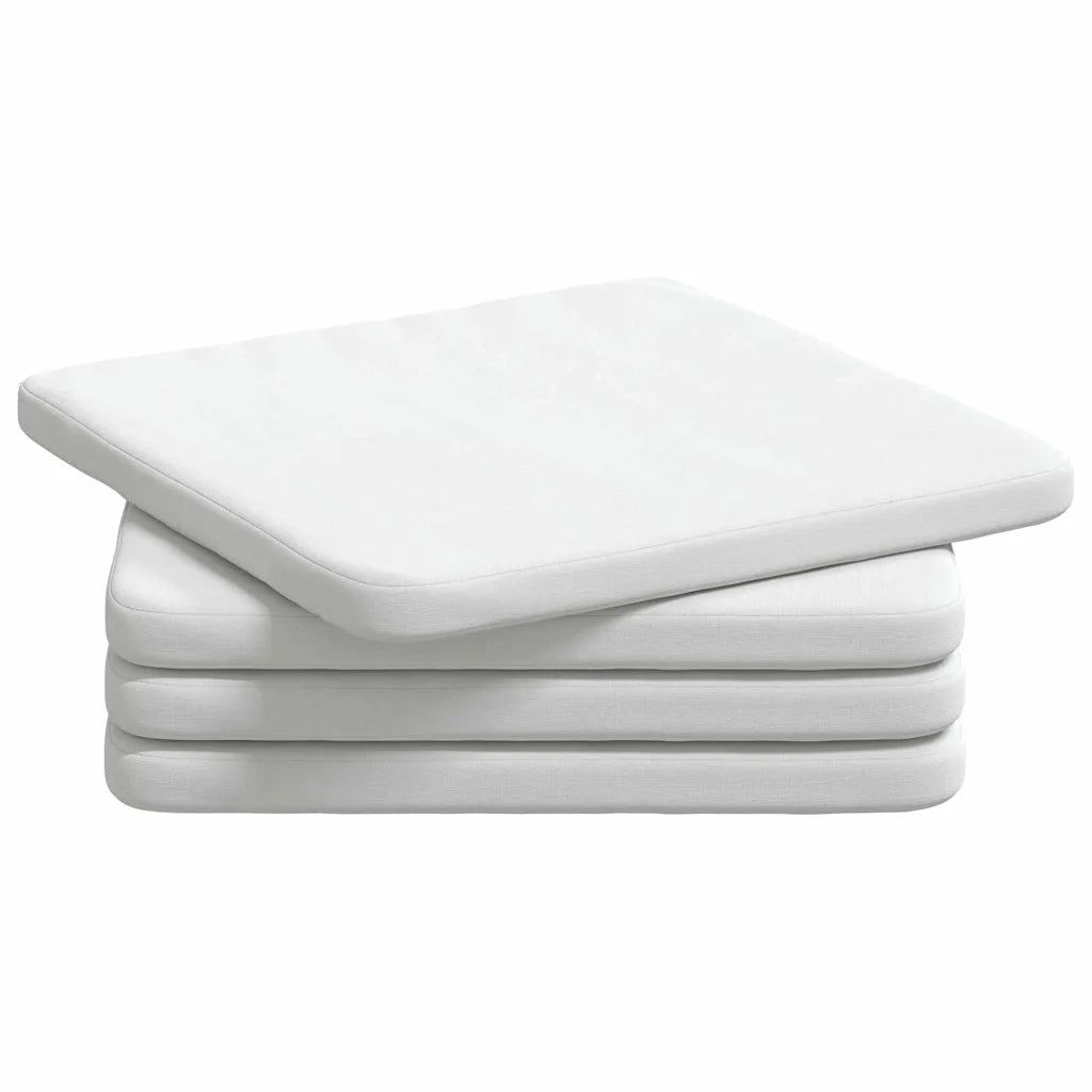 Cuscini per Seduta 4 pcs Bianco 40 x 40 x 3 cm Tessuto 42015200