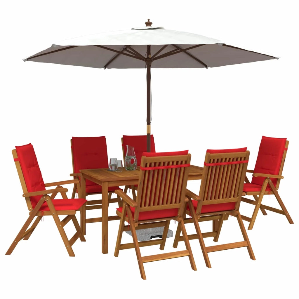 Set da pranzo da giardino 7 pezzi Naturale 3434564