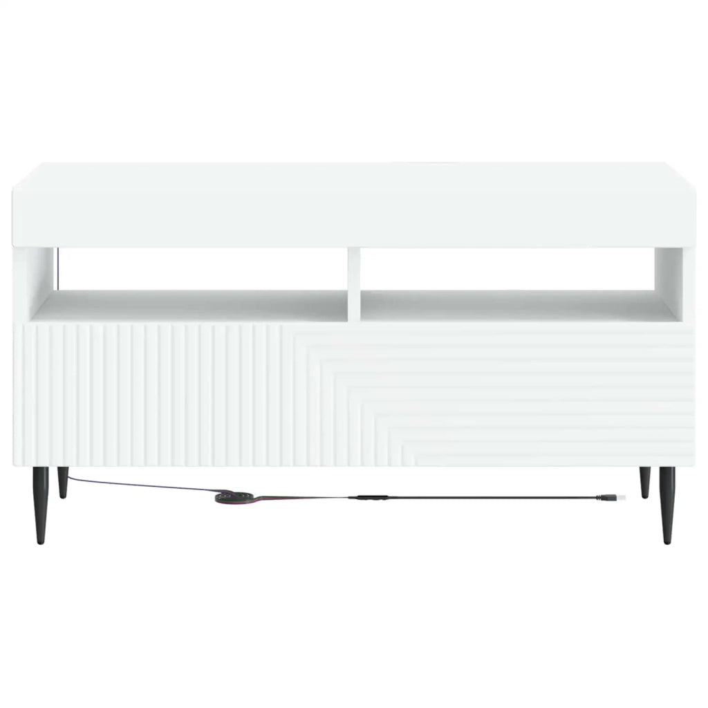 Mobile TV LED Bianco Legno ingegnerizzato 896995