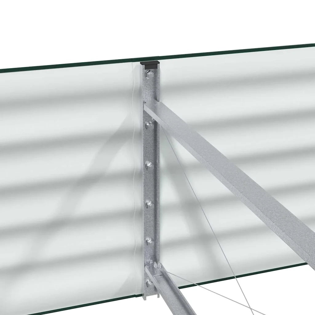 Fioriere | Cassetta per fiori | Letto Rialzato Verde 400 x 80 x 44 cm Acciaio