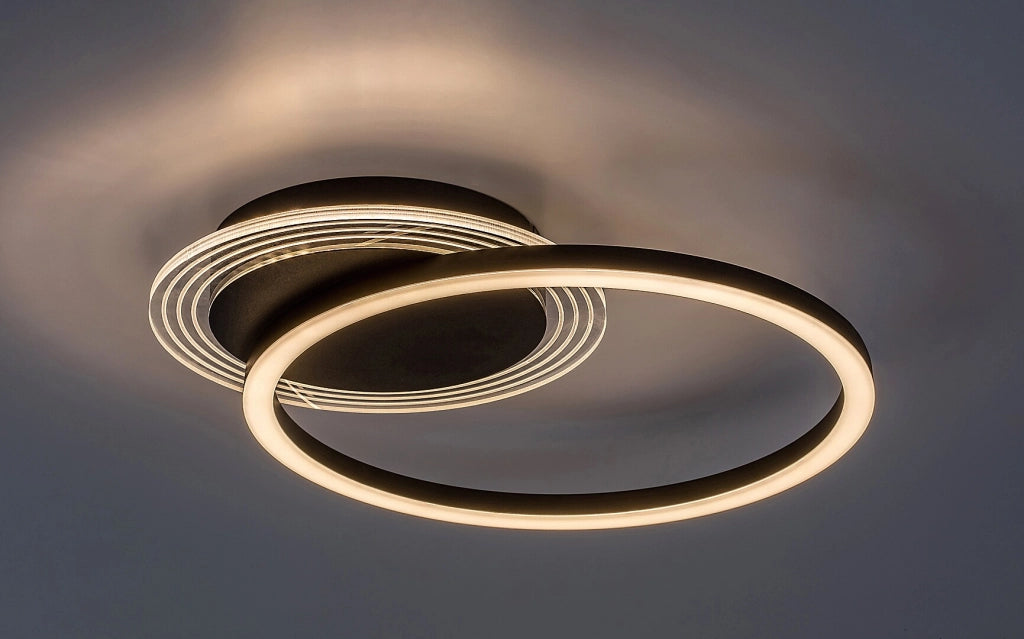 Plafoniera LED nera rotonda 24W 3000K Rabalux Kerstin