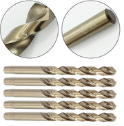Set di punte di perforazione Kobalt - 5 pezzi - Acciaio ultra-dura ad alta velocità - Per acciaio inossidabile lavorato - Duraturo e resistente - Disegno a punta divisa - Kit di punte di perforazione