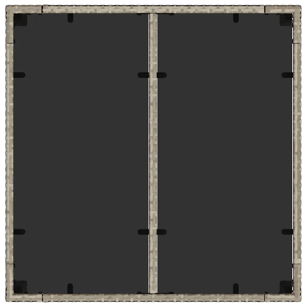 Set da Pranzo per Giardino 3 pcs Grigio chiaro polyrattan 3334895