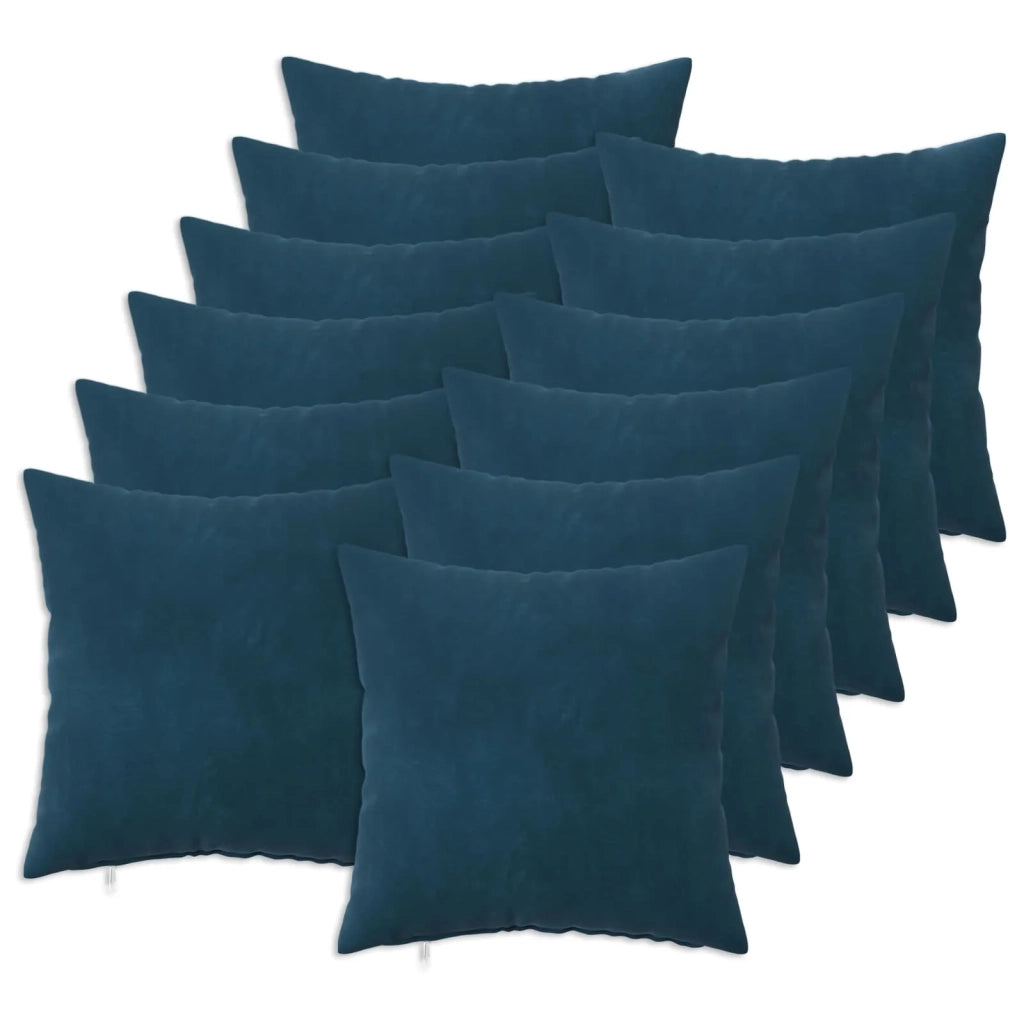 Federa 12 pcs HEERLEN Blu 50 x 50 cm Velluto 910785
