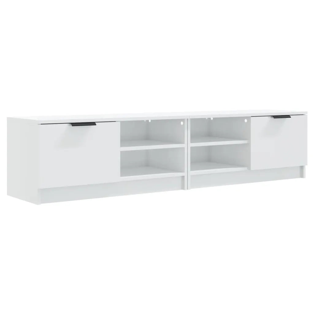 Mobili Porta TV 2pz | Armadietto TV | Mobile Porta TV Bianco Lucido 80x35x45 cm Legno Multistrato