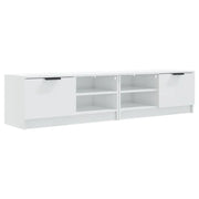 Mobili Porta TV 2pz | Armadietto TV | Mobile Porta TV Bianco Lucido 80x35x45 cm Legno Multistrato