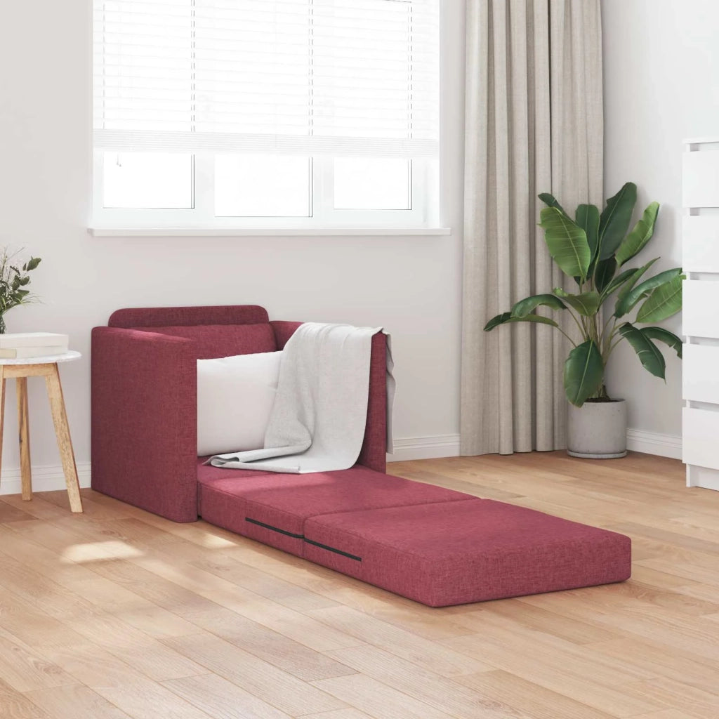 Divano letto Rosso Vino 74 x 77 x 81 cm Tessuto 4106624