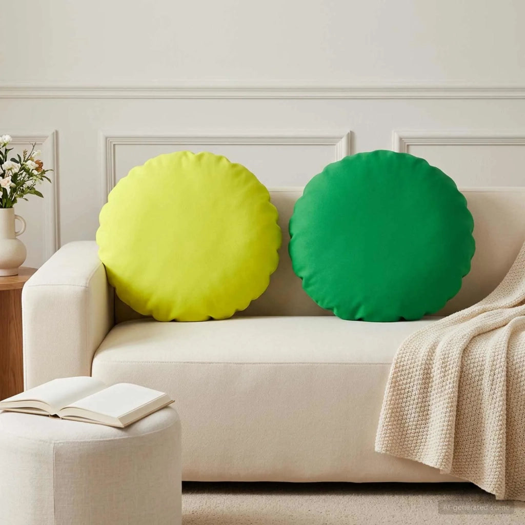 Federa 2 pcs HEERLEN Verde Ø 50 cm Poliestere 922679