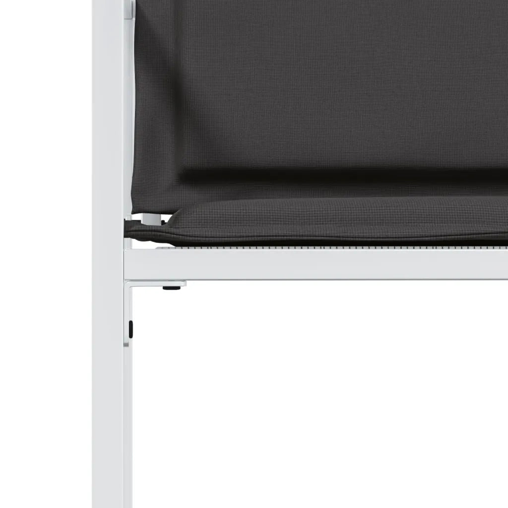 Sedie da Giardino con Cuscini 4 pz Bianchi Acciaio e Textilene 4008590