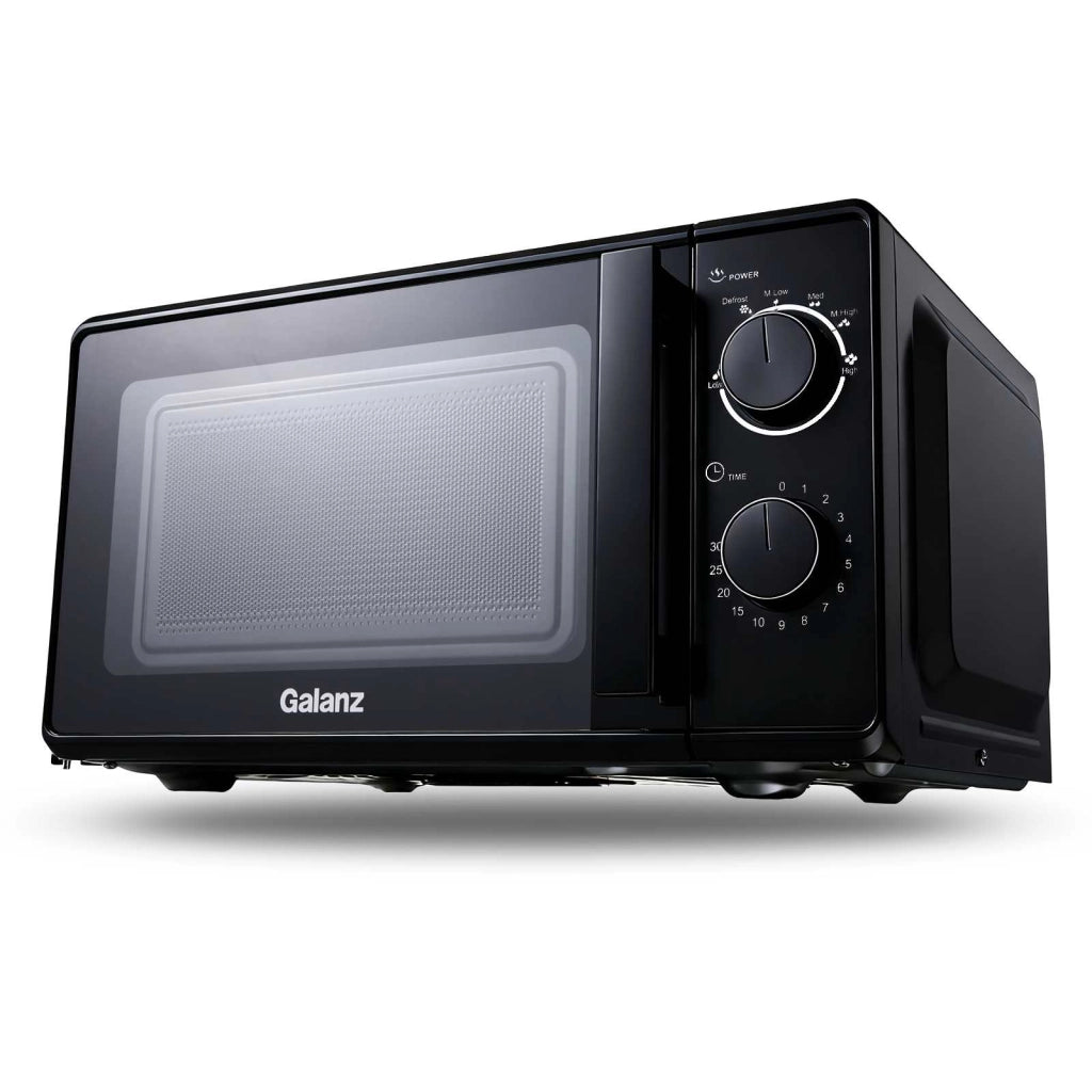 Forno a microonde multifunzione, forno a microonde domestico, 6 livelli di potenza, 20 L, 700 W, due manopole, nero
