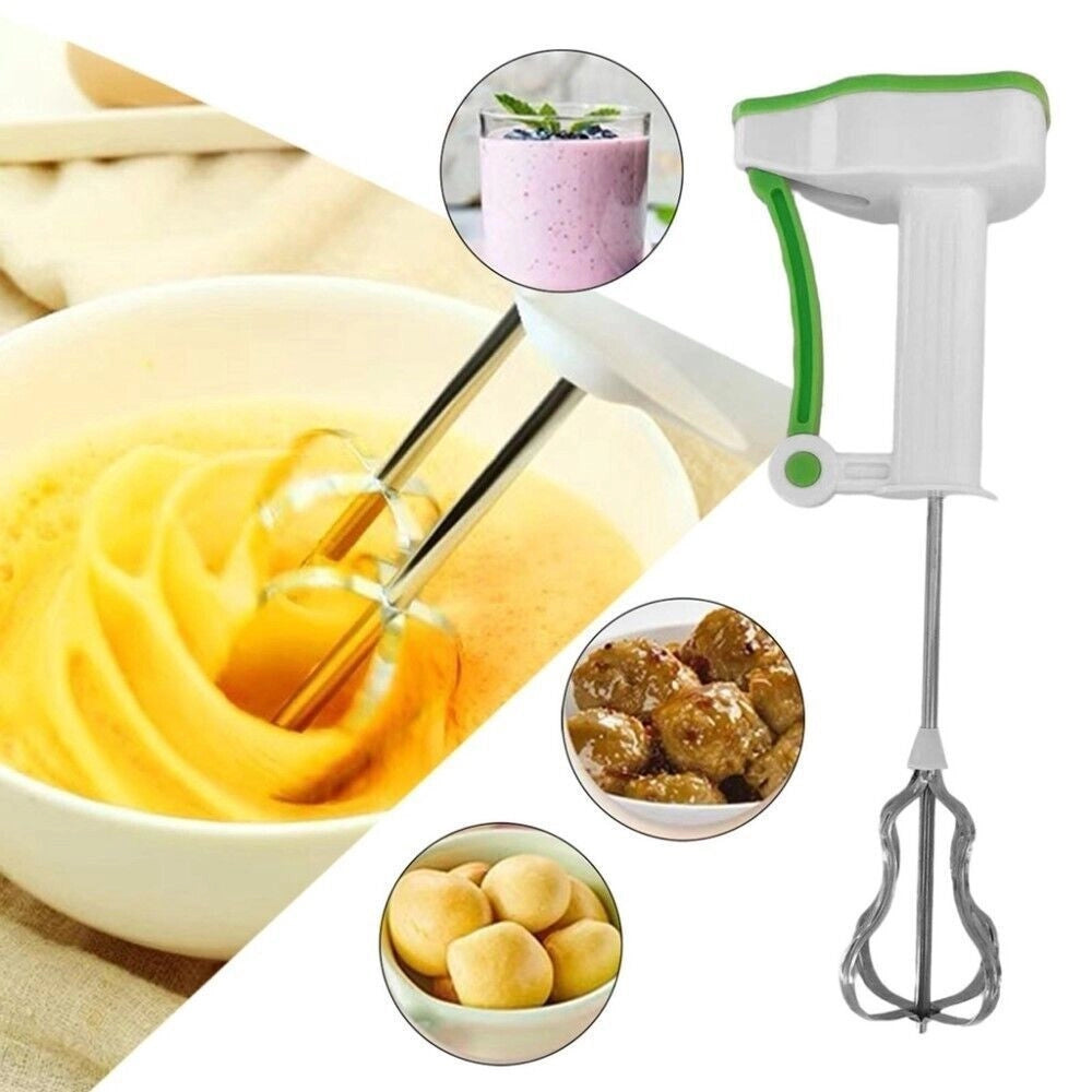 Trade Shop - Sbattitore Frusta Manuale A Pressione Sbatti Monta Impastatore -