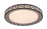 Plafoniera LED dimmerabile con telecomando 49cm 48W nera
