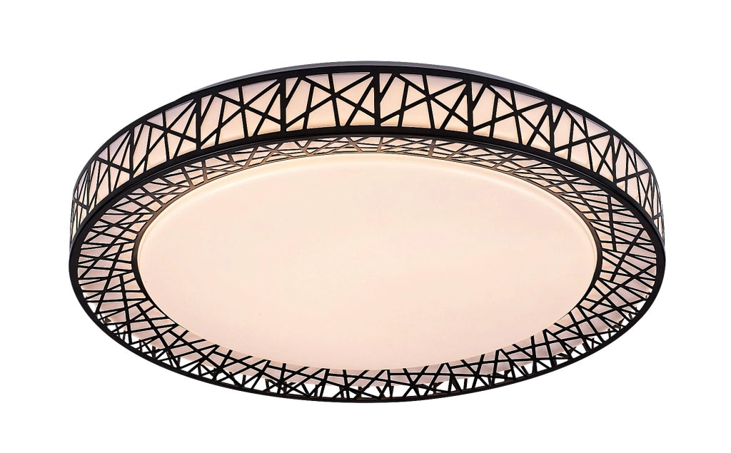 Plafoniera LED dimmerabile con telecomando 49cm 48W nera