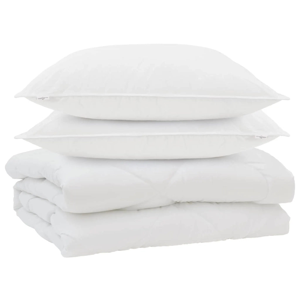 Piumone con cuscino 3 pcs Bianco Microfibra 3377364
