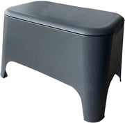 Tavolino Petra per interno ed esterno con vano portaoggetti 21 litri colore nero antracite Toomax confezione 4 pezzi