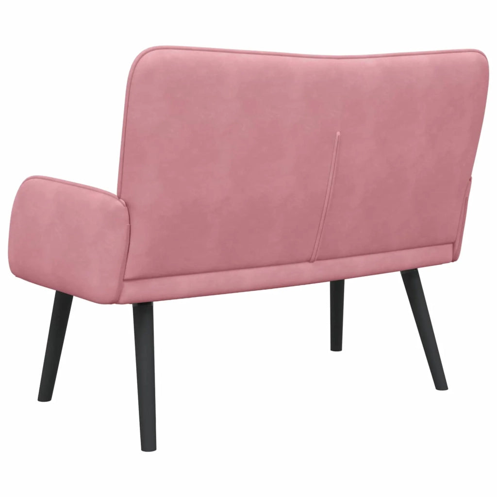 Sofa a Due Posti Rosa 115 x 61 x 87 cm Velluto 42028916