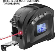 Strumento di misura laser 3 in 1 con display digitale, 40 metri, 5 metri, chiusura automatica, lana di misura per la fai da te, dispositivo di misura preciso con laser