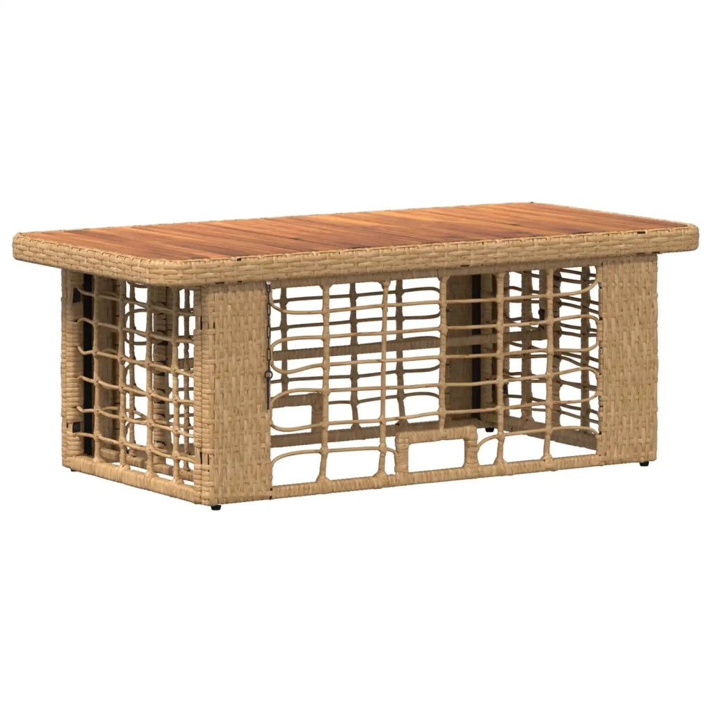 Set da Pranzo per Giardino con cuscino 4 pcs Naturale e Bianco 42026763