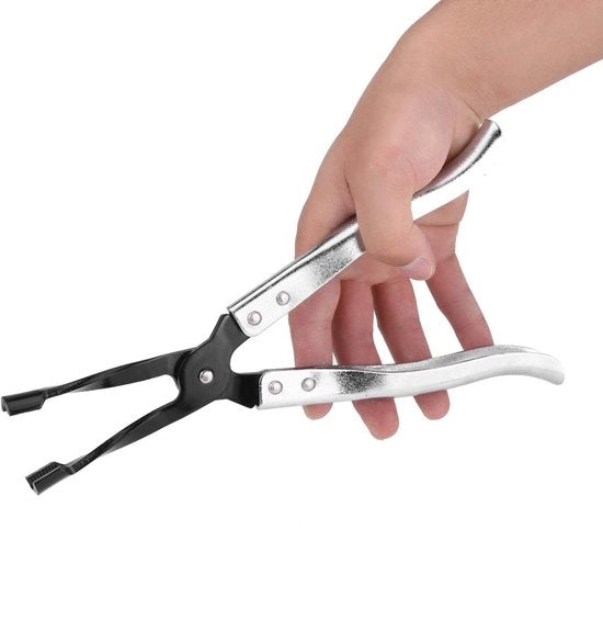 Strumento di rimozione di sigillatura universale per auto - Pincetta auto - Ergonomico - Argento + Nero - Remover per auto - Adatto per parti di ricambio - K.