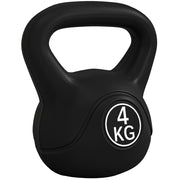 Kettlebell in Plastica e Sabbia ¨C Minimal ¨C Nero 18x12x20 cm