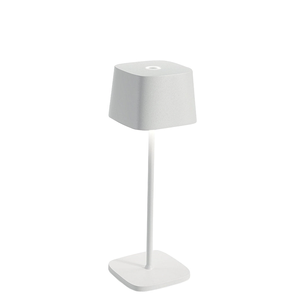 Lampada a led da tavolo Ofelia Pro Bianca ricaricabile e dimmerabile
