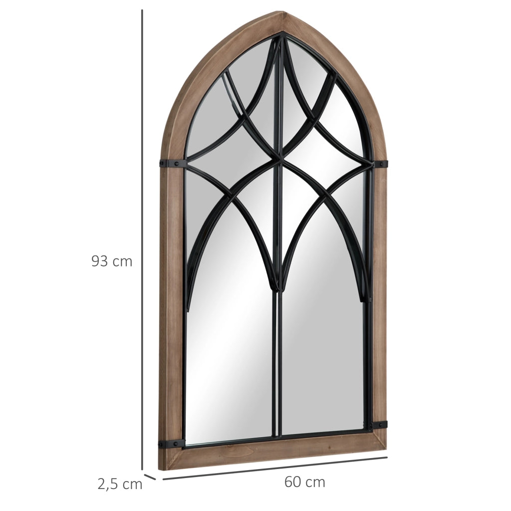 Specchio da Parete in Legno ¨C Minimal ¨C Marrone 93x60 cm