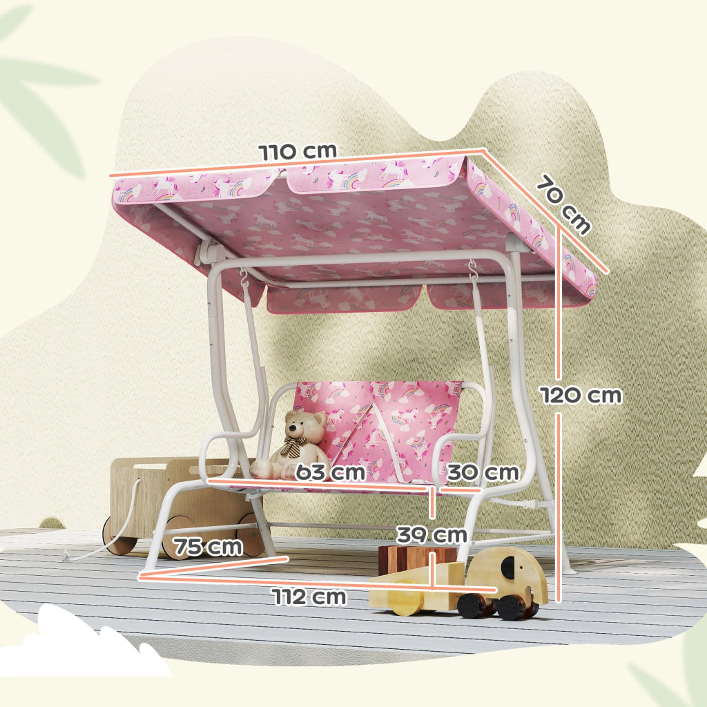 Altalena per bambini 2 posti ¨C Minimal ¨C rosa