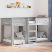 Letto a Castello per Bambini Grigio Sonoma 100 x 200 cm
