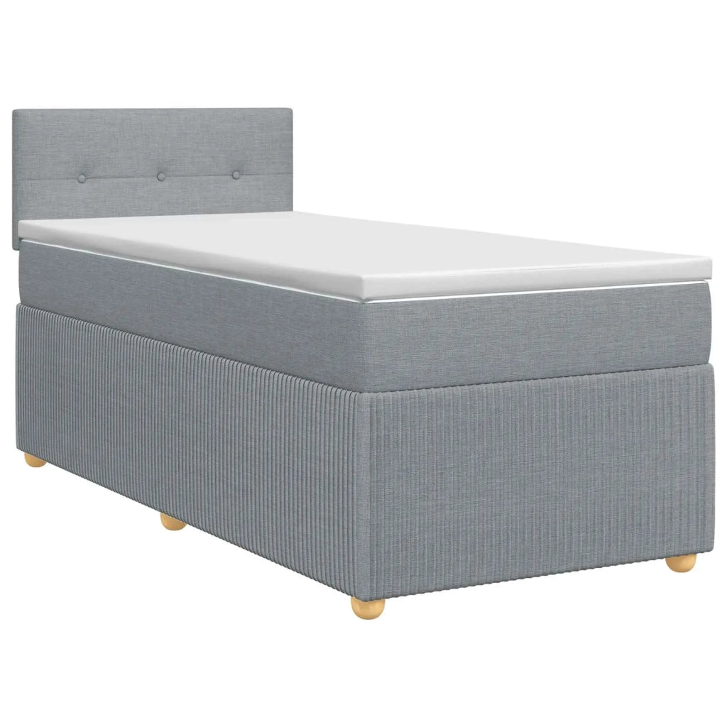 Letto box spring con materasso Grigio Chiaro 90 x 190 cm 3451759