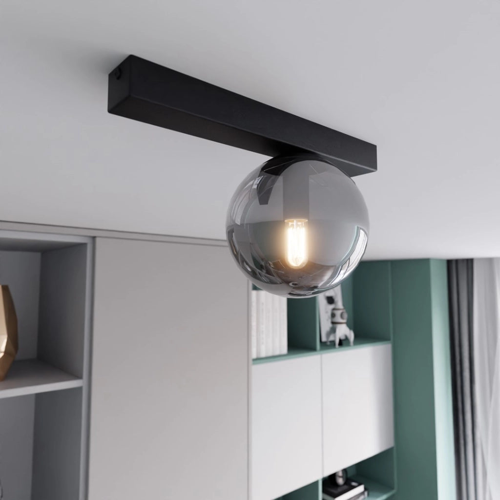 Plafoniera Emibig FIT 1 luce E14 nero/grafite 30cm